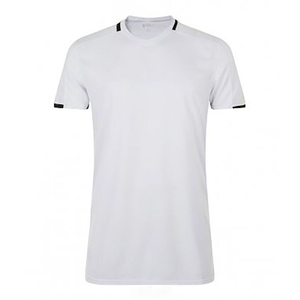 SOLS Mens Classico Contrast Short Sleeve Soccer T-Shirt / White/Black